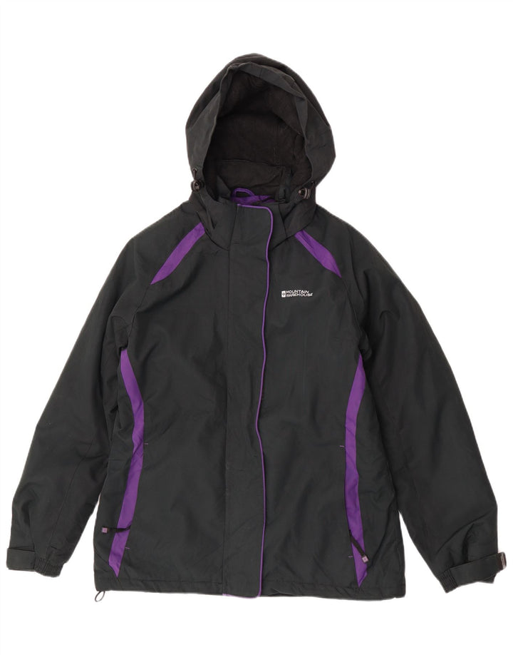 Jachetă Windbreaker pentru femei cu glugă, UK 8 Small Black