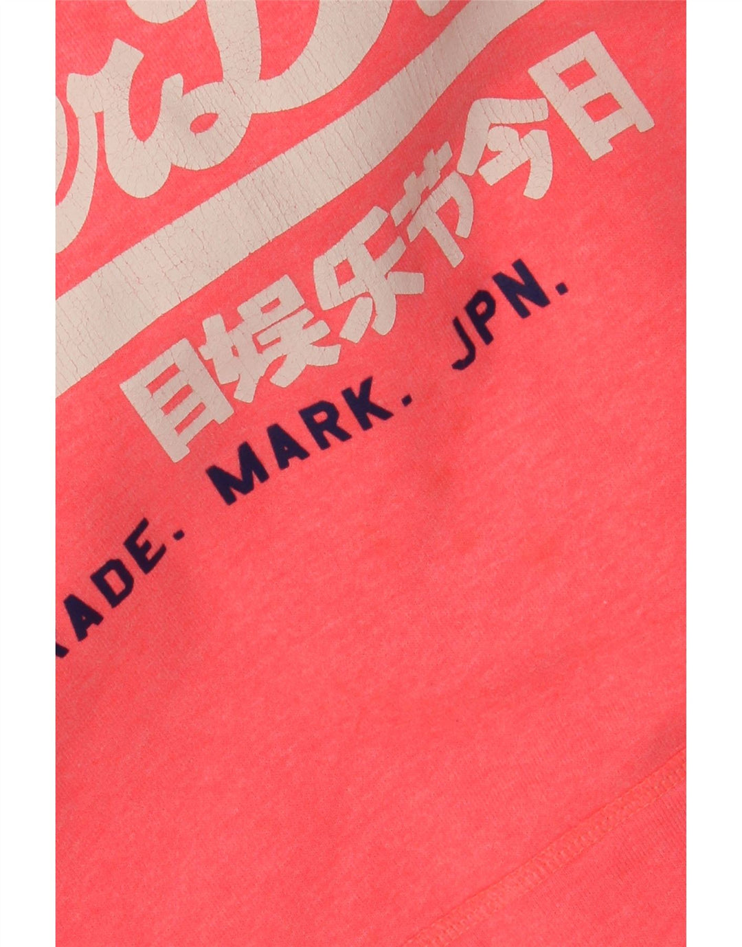 SUPERDRY Pulover cu glugă cu grafic pentru femei UK 16 mare bumbac roz