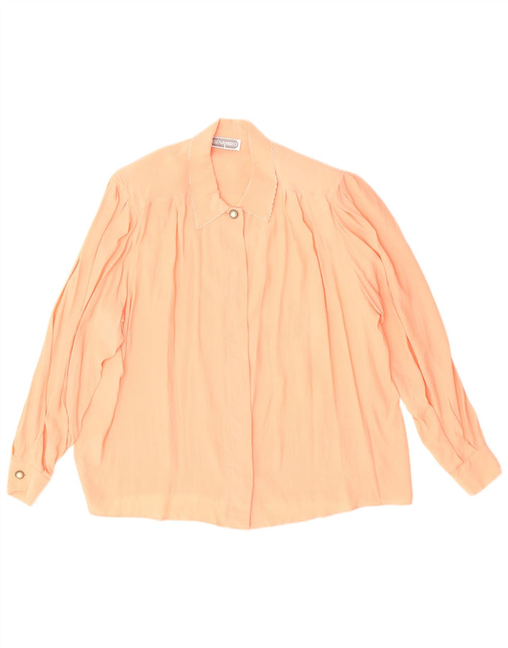 ELENA MIRO Womens Shirt Blouse EU 39 Medium Pink Acetate