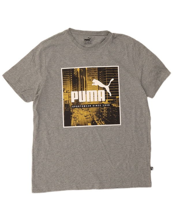 Tricou cu grafică Puma pentru bărbați Top XL, bumbac cu pete gri