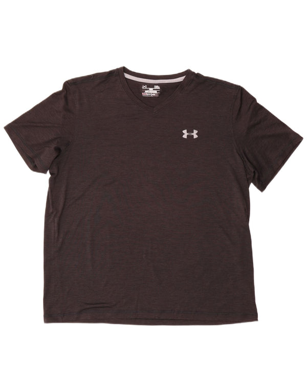 Tricou Under Armour pentru bărbați cu mânecă scurtă Top mare negru cu pete