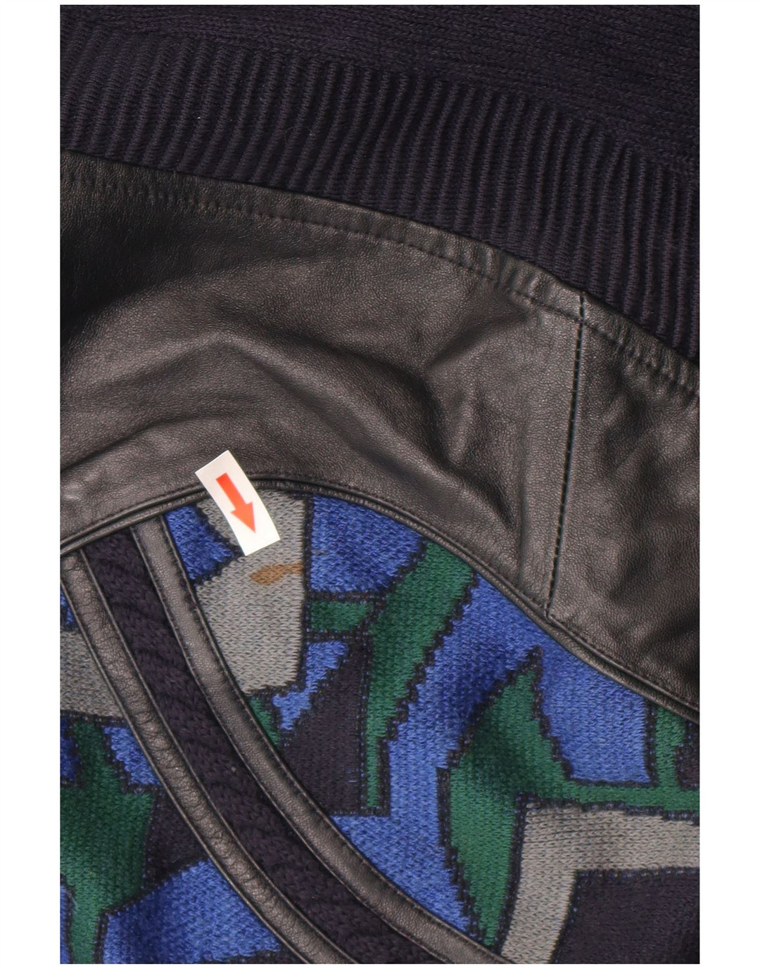 Pulover Rainbow pentru bărbați cu decolteu rotund IT 56 2XL Bumbac geometric albastru bleumarin