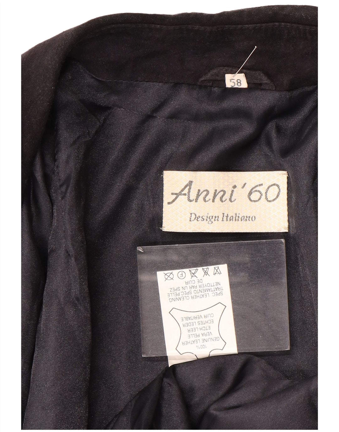 Bomber vintage pentru bărbați din piele intoarsa IT 58 4XL din piele albastru bleumarin