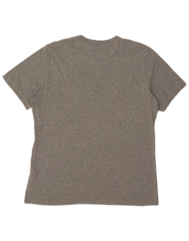 Tricou grafic Nike pentru bărbați Top din bumbac gri mediu