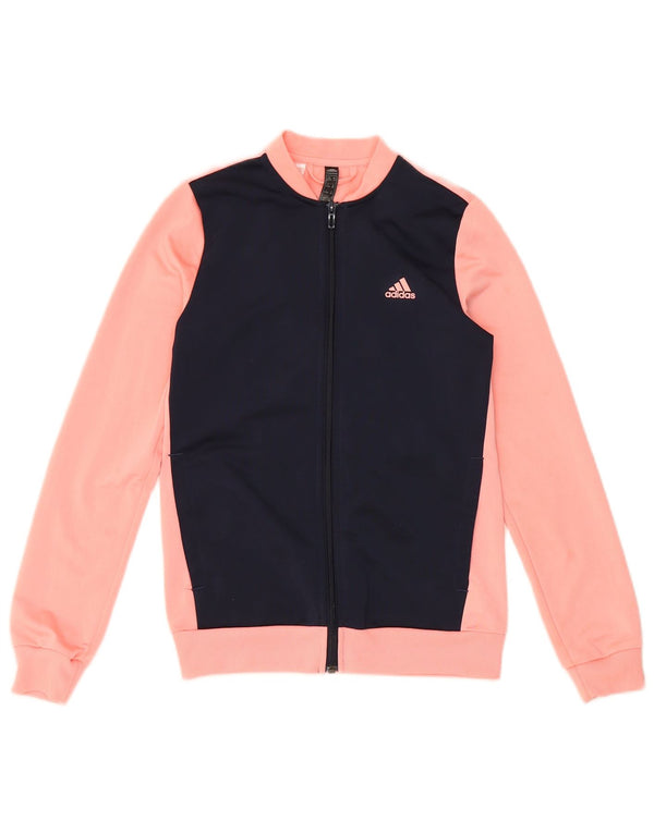 Jachetă Adidas Fete Trening Top 13-14 Ani Roz Poliester Colorblock