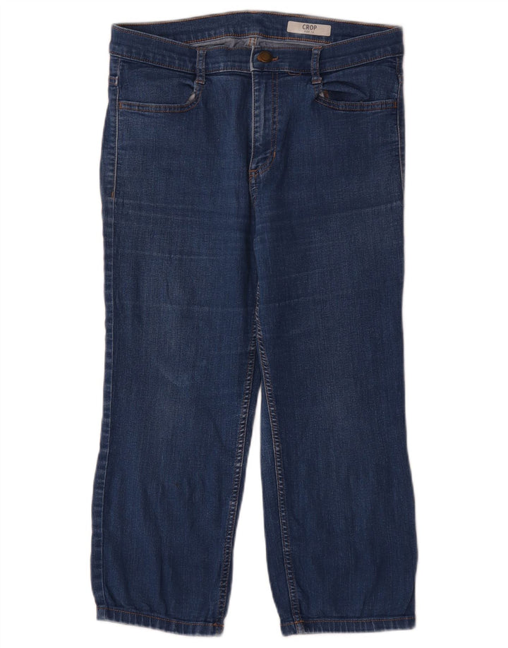Blugi tăiați pentru femei Marks & Spencer UK 12 Medium L32 L21 Bumbac albastru