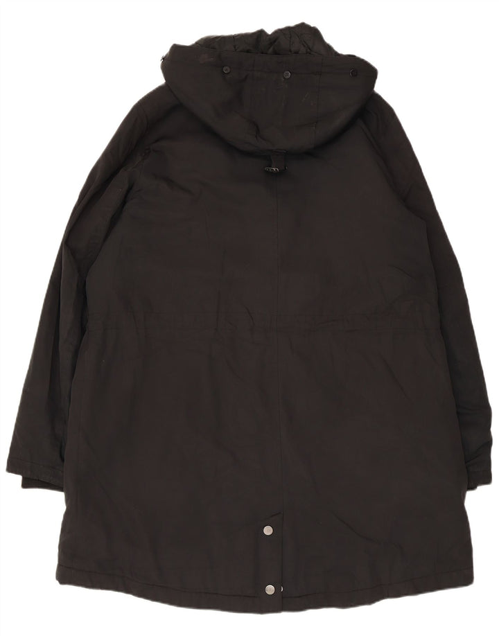 Jachetă Parka cu glugă pentru femei Marks & Spencer UK 16 Poliester negru mare