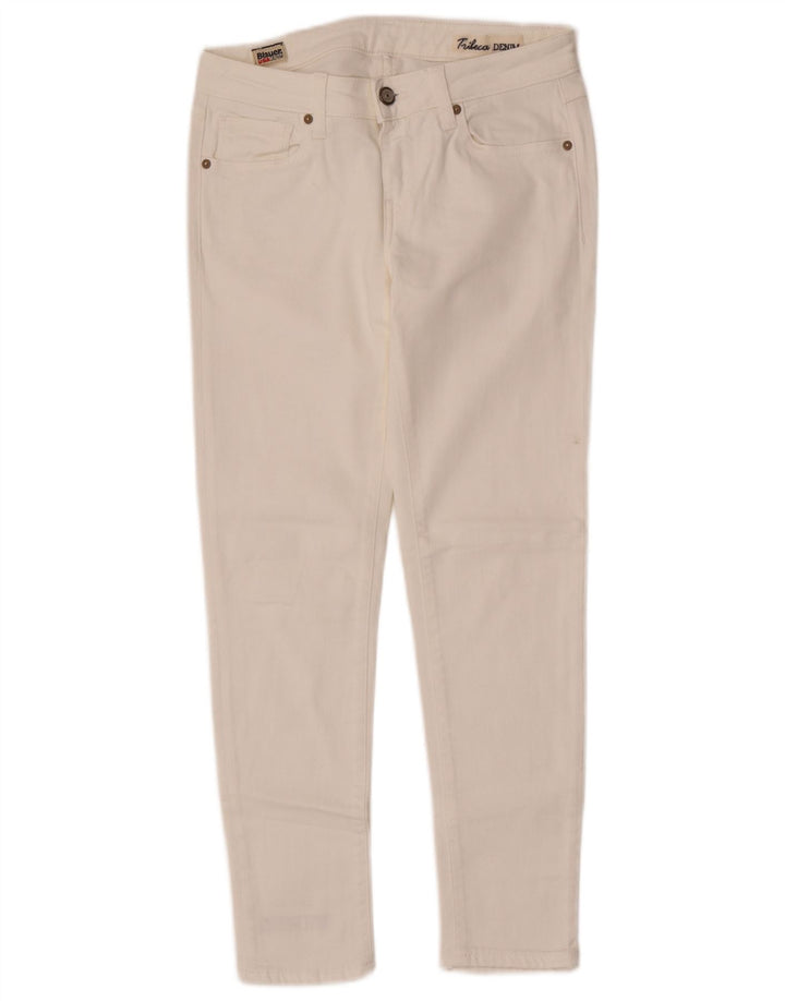 Blauer Blugi skinny pentru femei W26 L26 alb