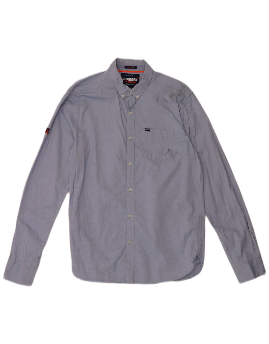 Cămașă Superdry pentru bărbați, cu tăiere obișnuită, mare, albastru, cu dungi