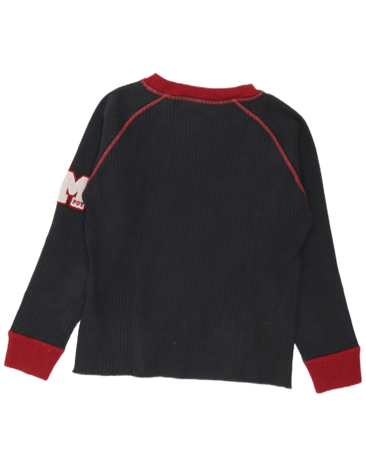 Meltin' Pot Top pentru bărbați cu mânecă lungă, mediu negru, bumbac color bloc