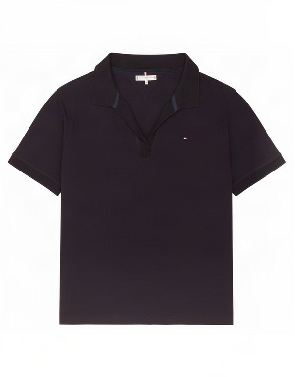 Tommy Hilfiger Womens Polo Shirt UK 20 2XL Navy Blue Lyocell