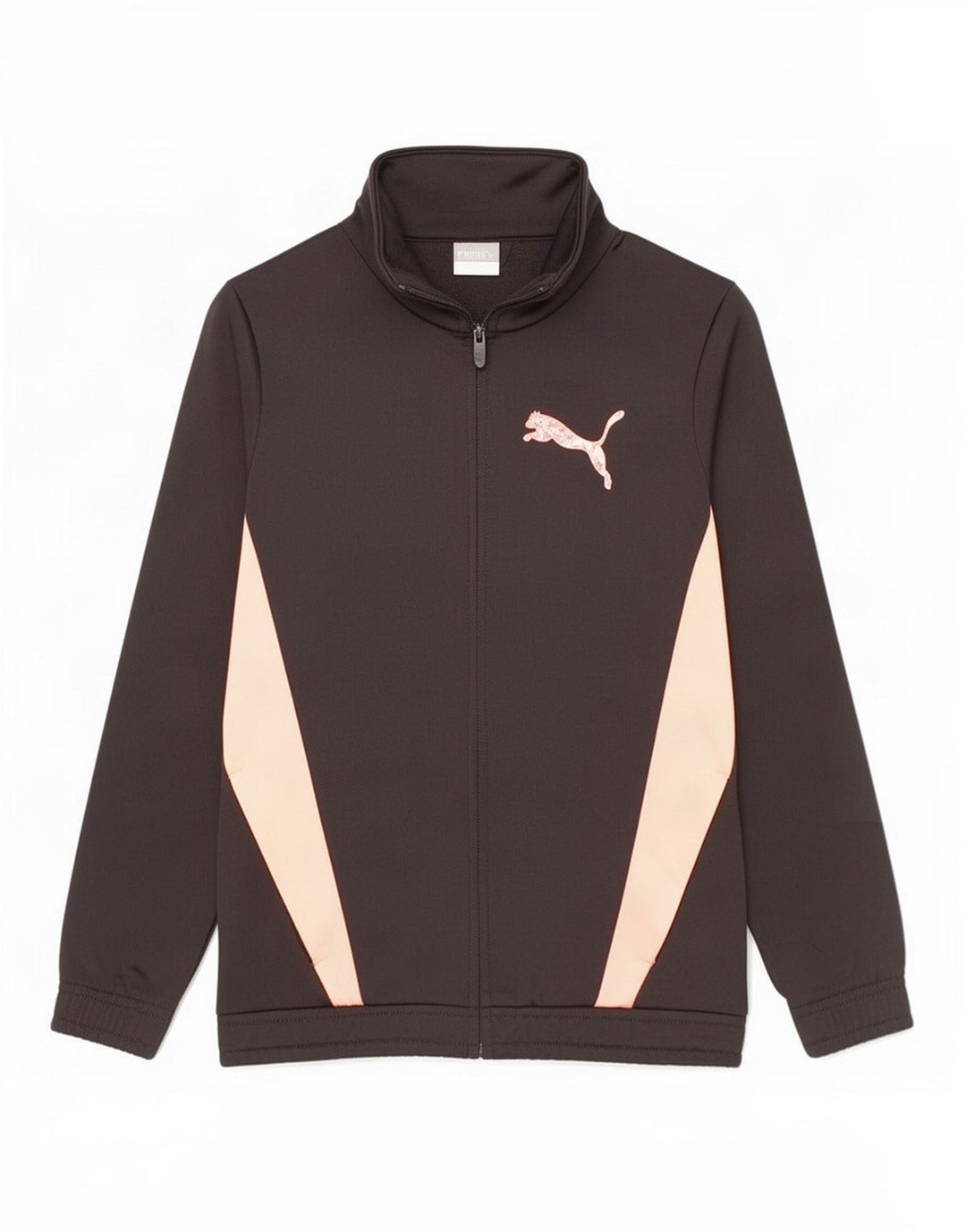 Jachetă de trening cu grafică Puma pentru băieți 9-10 ani, negru, color block