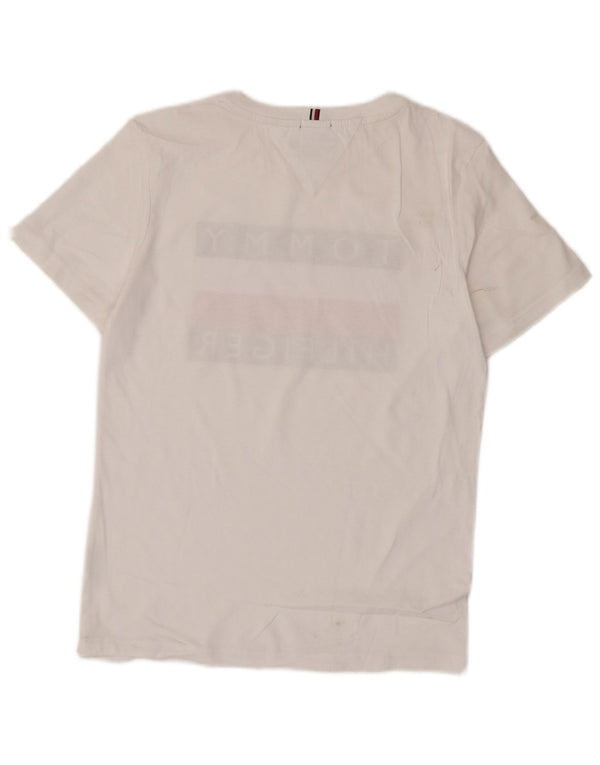 Tricou grafic Tommy Hilfiger pentru băieți Top 13-14 ani, alb, color block