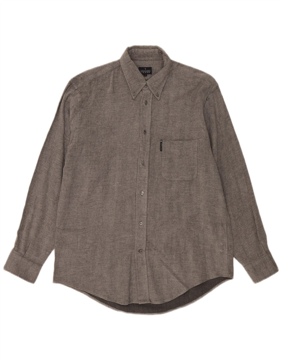 Cămașă de flanel pentru bărbați Trussardi Jeans, XL, gri din viscoză