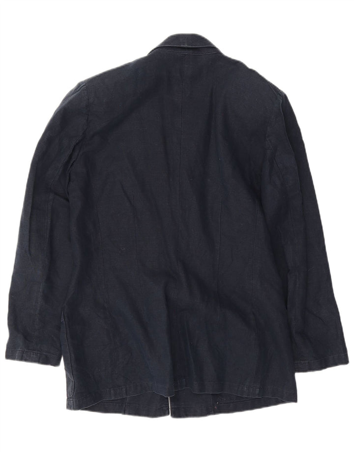 Sacou blazer pentru femei Luisa Spagnoli cu 1 nasture UK 10 Mic bleumarin