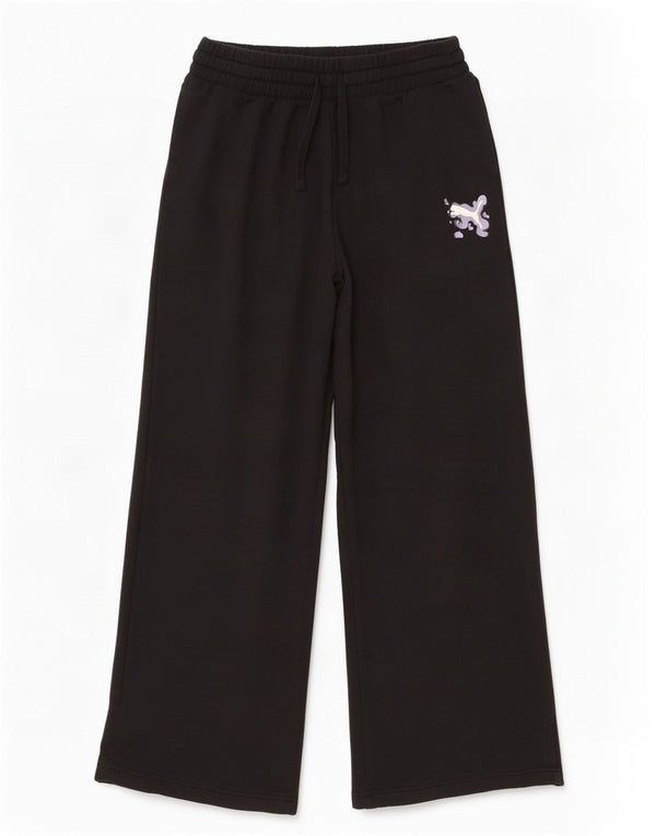 Puma Mens Wide Leg Tracksuit Trousers Large Black Cotton