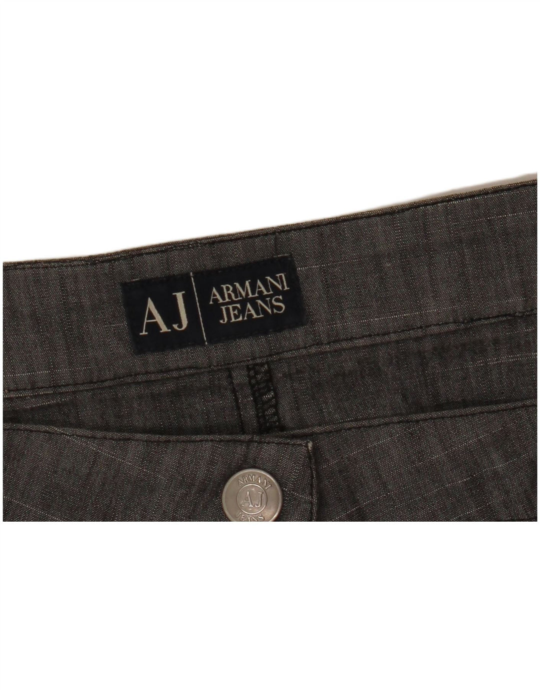 Fusta dreaptă pentru femei Armani W32, mare, gri cu pete