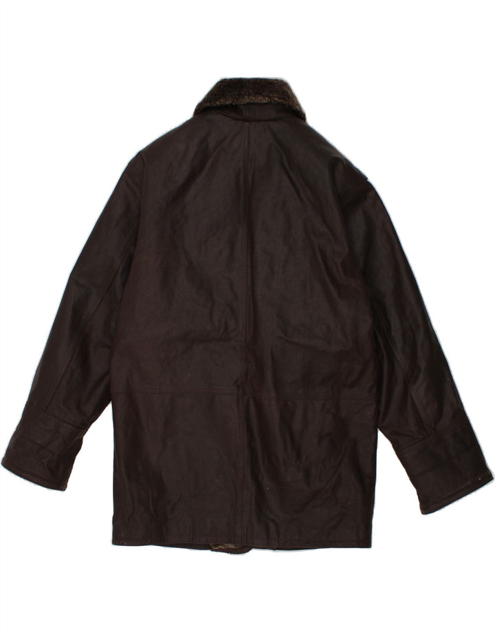 VINTAGE Womens Leather Jacket UK 16 Large Brown Leather Vintage Vintage and Second-Hand Vintage from Messina Hembry 