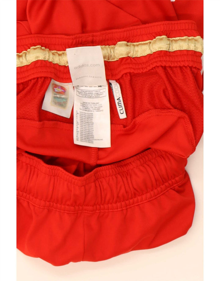 Pantaloni scurți sport Liverpool pentru bărbați Adidas, poliester roșu mic
