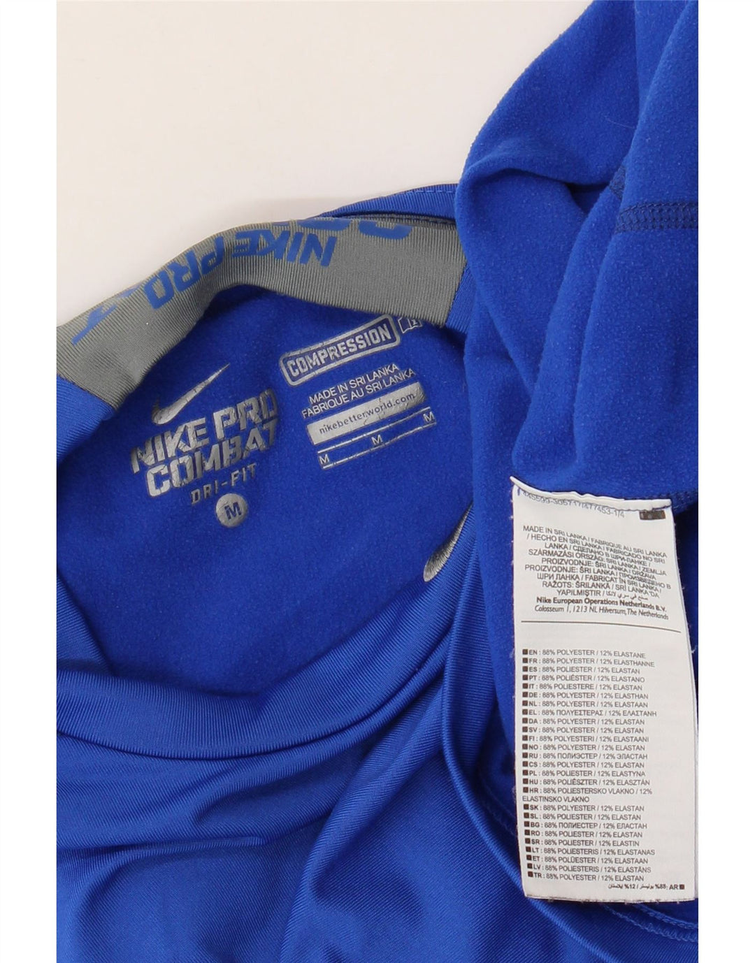 Nike pentru bărbați Dri Fit Top cu mânecă lungă din poliester albastru mediu