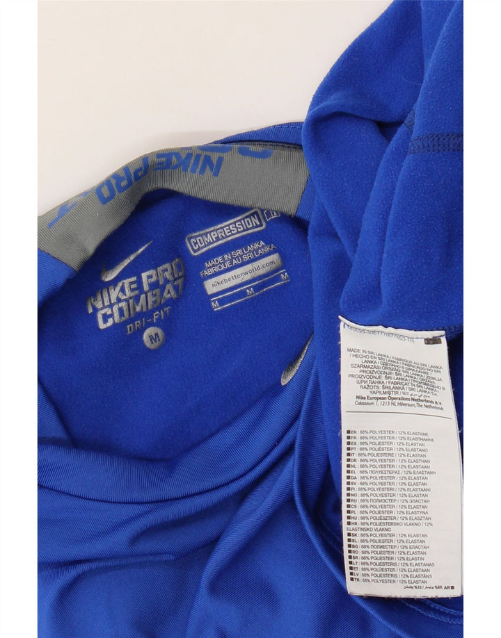 Nike pentru bărbați Dri Fit Top cu mânecă lungă din poliester albastru mediu