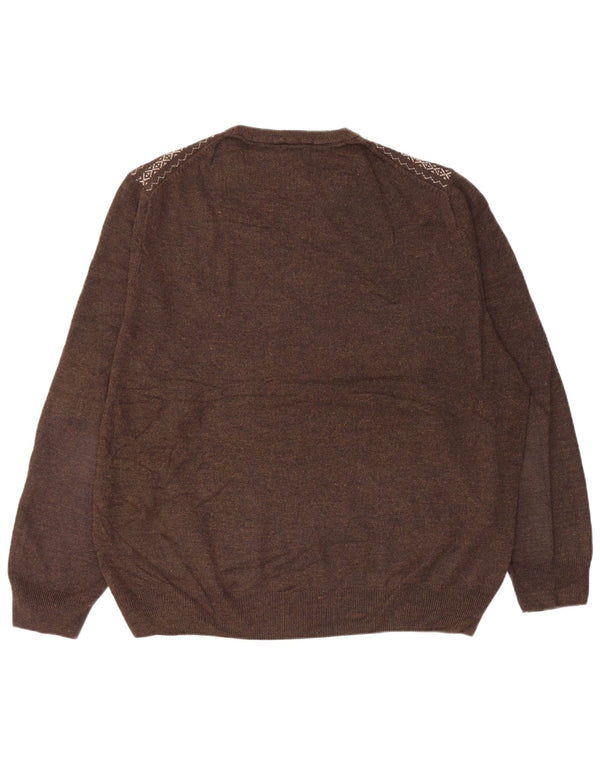 Pulover Dockers pentru bărbați, cu gâtul turn, XL, maro, acrilic Fair Isle