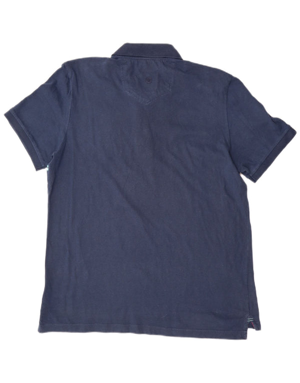 Tricou polo pentru bărbați Fat Face XL bleumarin cu dungi