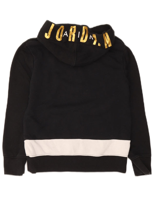 Jordan Băieți Pulover cu glugă grafic 8-9 ani, mic, negru, bumbac color bloc