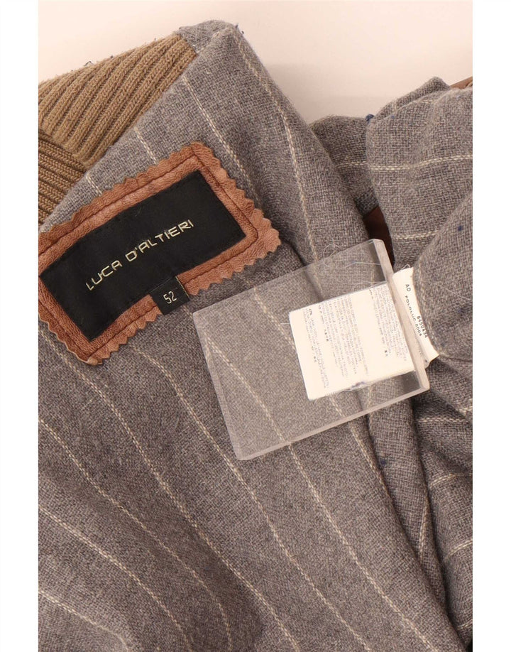 Geacă din piele pentru bărbați Luca D'altieri IT 52 XL gri