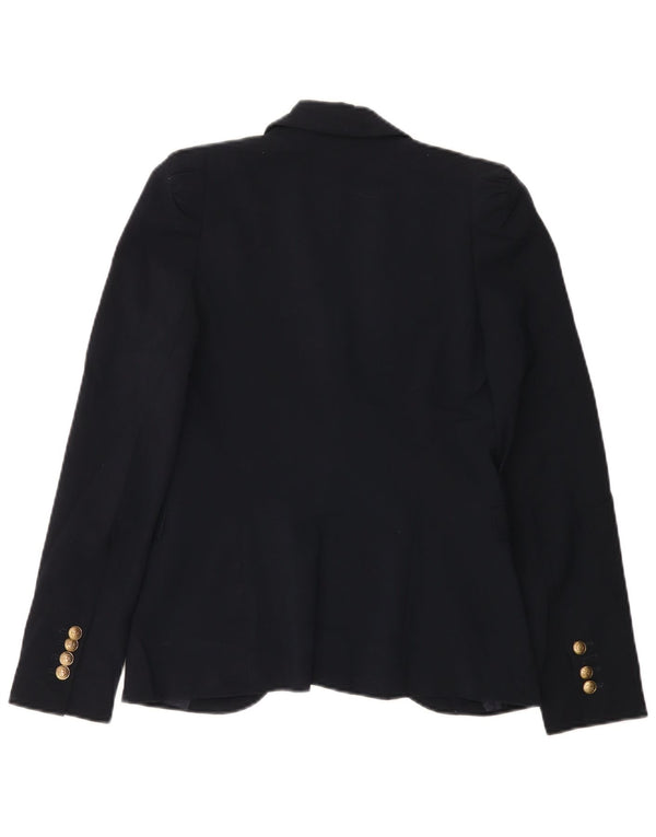 Sacou blazer pentru femei Zara cu 1 nasture UK 6 XS Poliester bleumarin