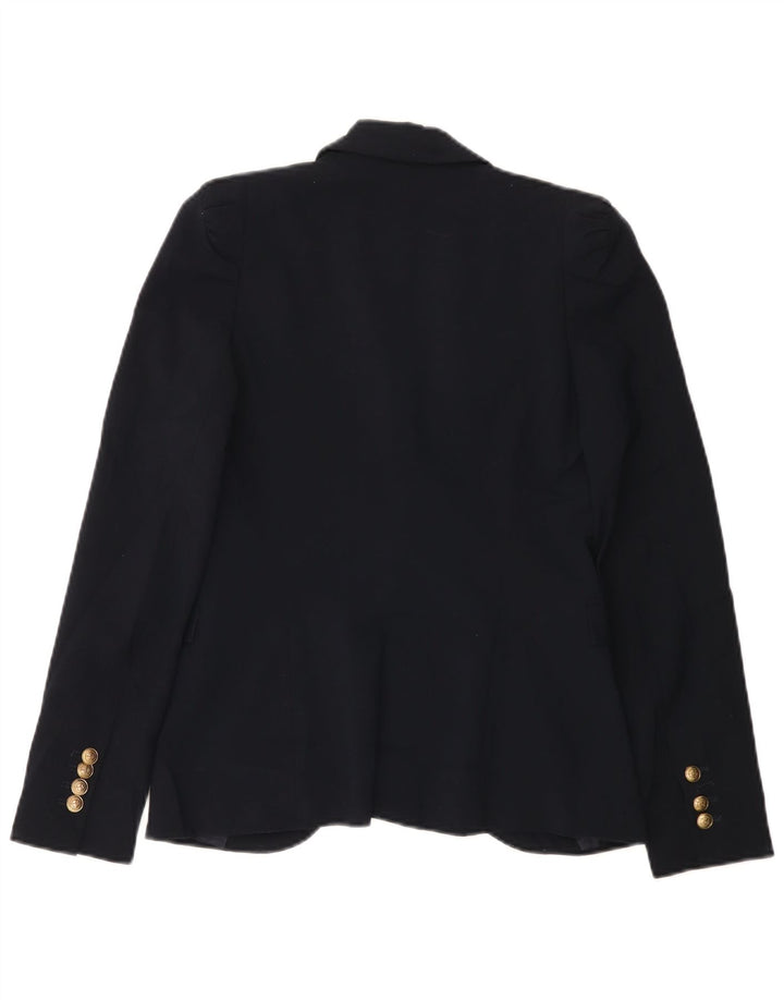 Sacou blazer pentru femei Zara cu 1 nasture UK 6 XS Poliester bleumarin