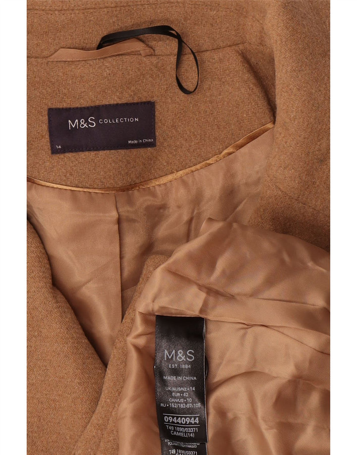 Palton supradimensionat pentru femei Marks & Spencer UK 14 Lână mare, bej