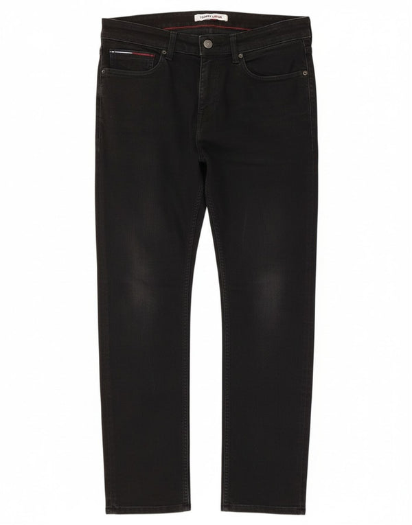 Blugi drepti pentru bărbați Tommy Hilfiger W34 L30 bumbac negru