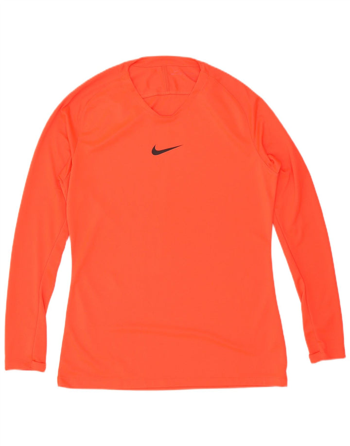 Nike Dri Fit Top cu mânecă lungă pentru bărbați, portocaliu mare