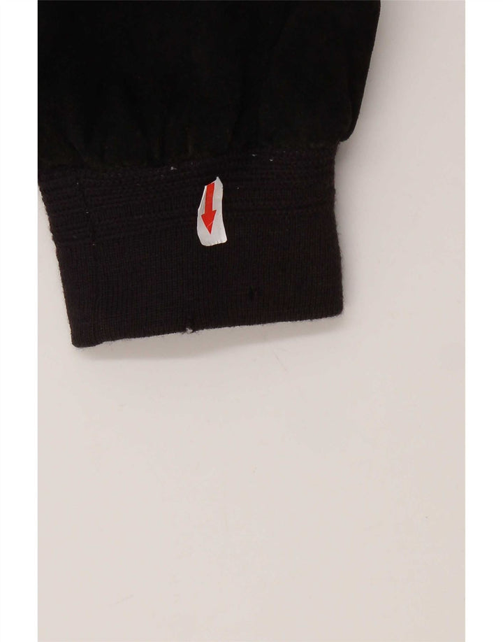 Bomber vintage pentru bărbați din piele intoarsa IT 48 Medium Black Leather