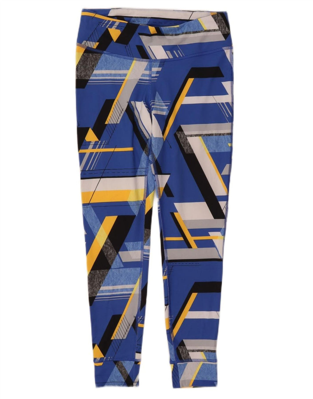 Leggings pentru femei REEBOK Marea Britanie 12/14 Poliester geometric geometric albastru mediu