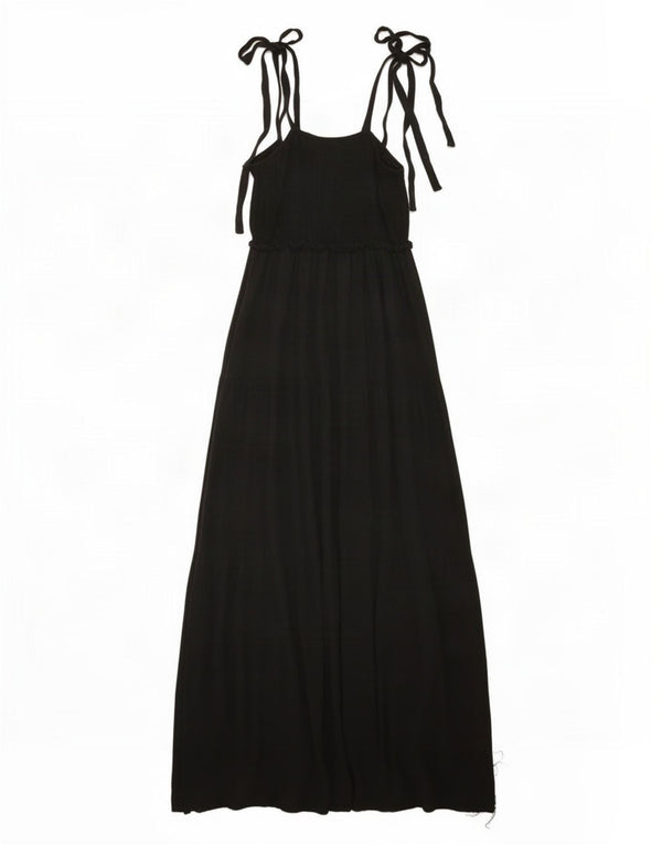 Rochie Maxi fără mâneci pentru femei Zara UK 18 XL, viscoză neagră