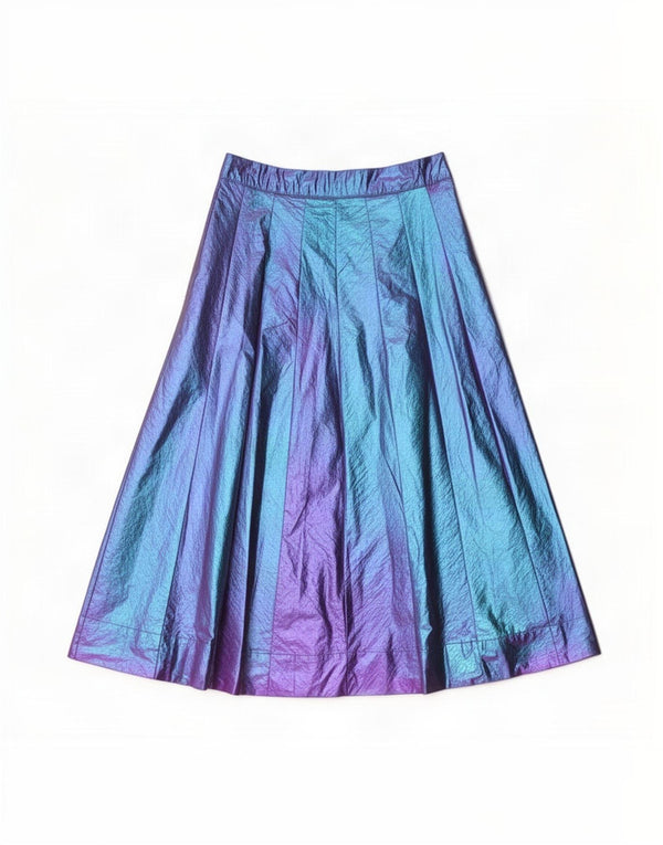 Essentiel Antwerp Womens Knife Pleated Skirt EU 34 XS W24 Blue Colourblock