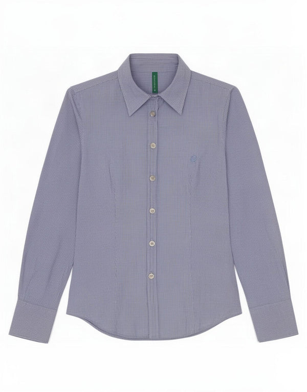 Cămașă Benetton pentru femei UK 10 Small Blue Gingham