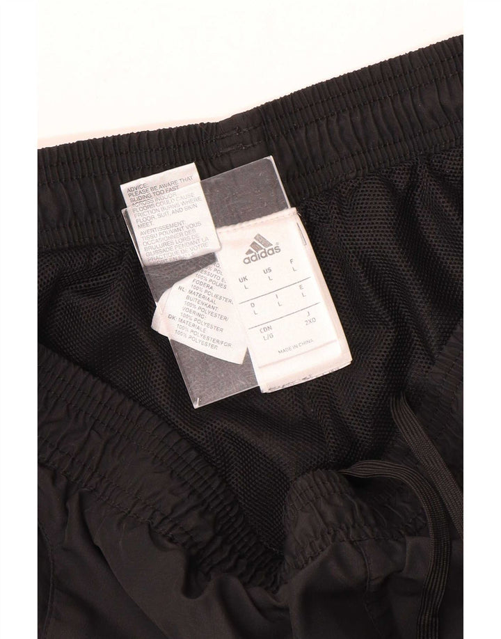 Pantaloni de trening pentru bărbați Adidas Pantaloni de jogging, mari, negru, poliester