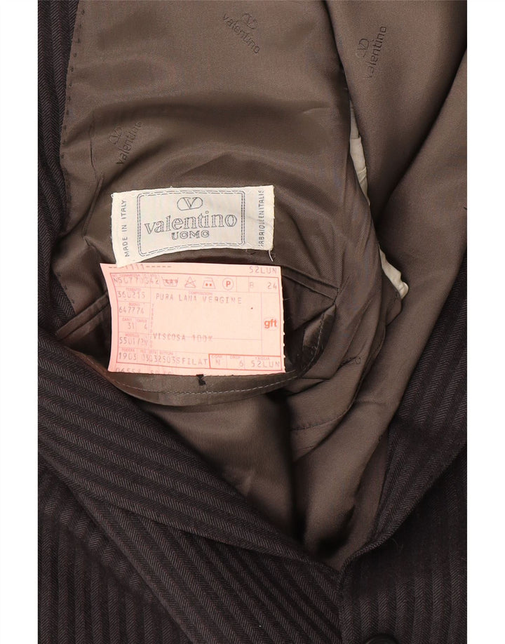 Jachetă Valentino pentru bărbați, cu 2 nasturi, cu paragate, IT 52 XL, gri cu dungi