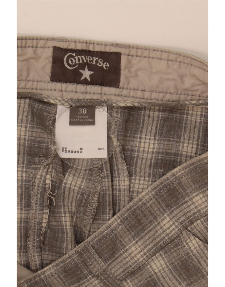 Pantaloni scurți cargo Converse pentru bărbați W30 Medium Gri Check