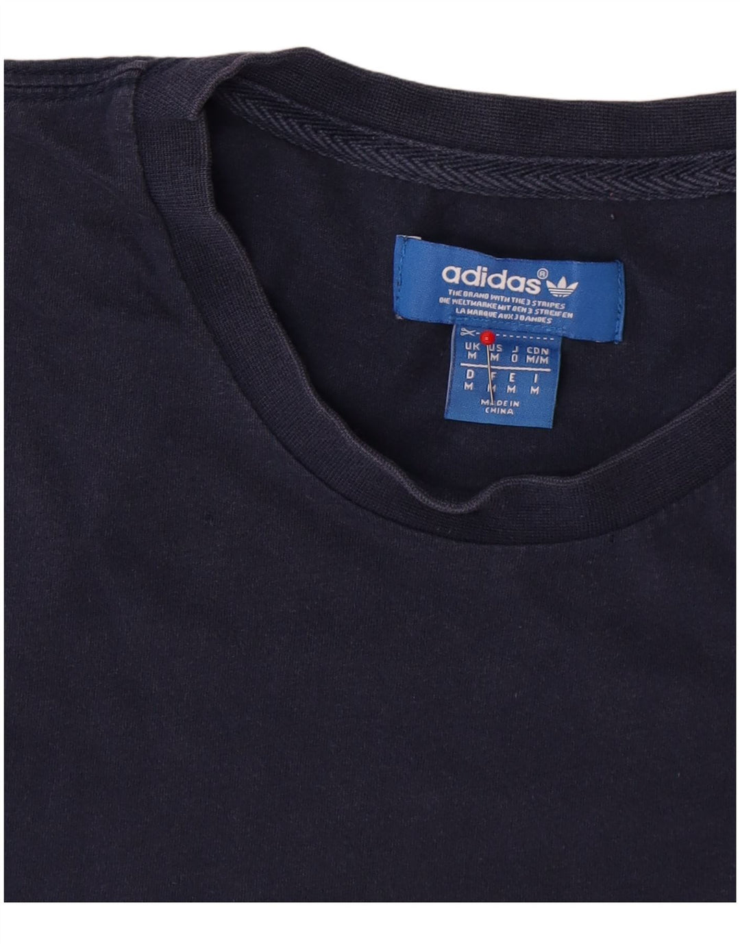 Tricou pentru bărbați Adidas Top Mediu Bleumarin, Bumbac cu dungi