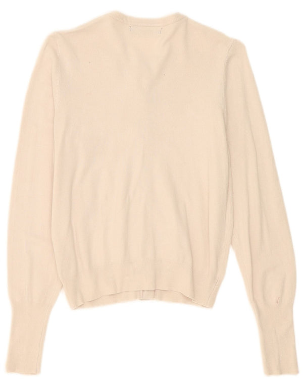 Pulover cardigan pentru femei Marks & Spencer UK 8 mic din viscoză albă