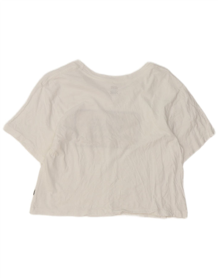 Tricou crop grafic Vans pentru femei Top mic alb
