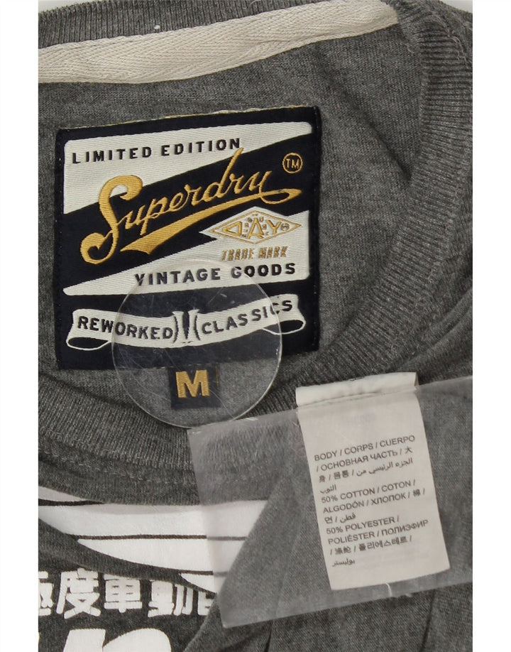 Tricou grafic pentru bărbați SUPERDRY Top din bumbac gri mediu