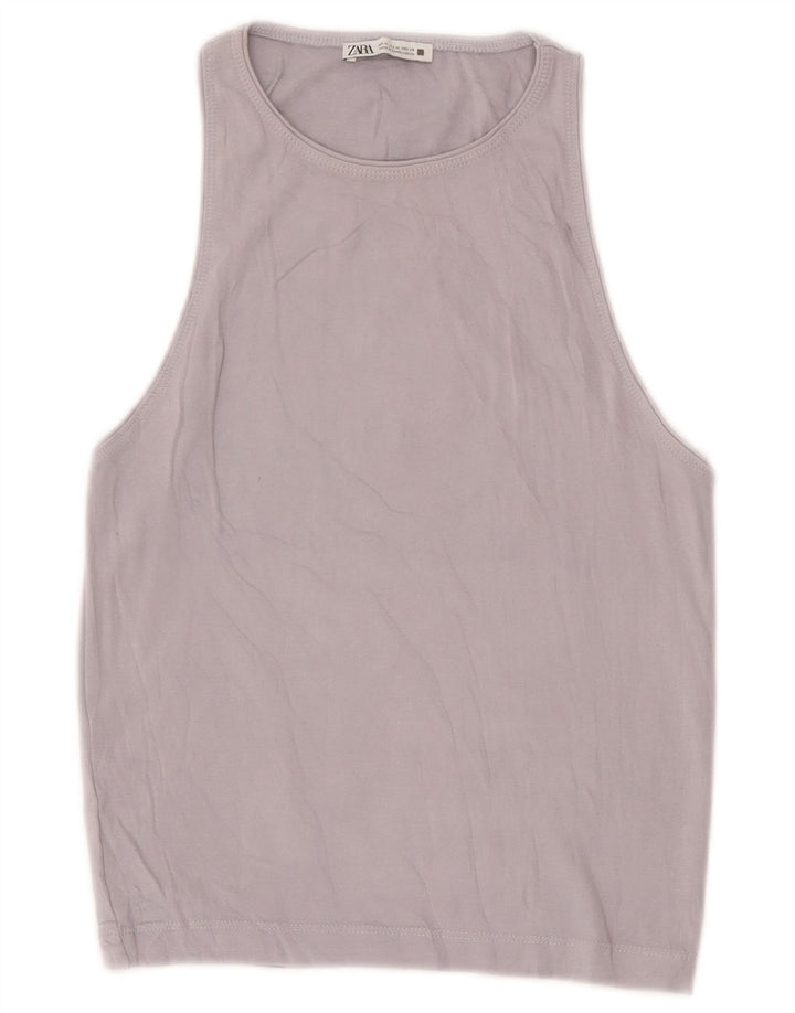 Vest Vest Top Femei Zara UK 12 Medium Gri