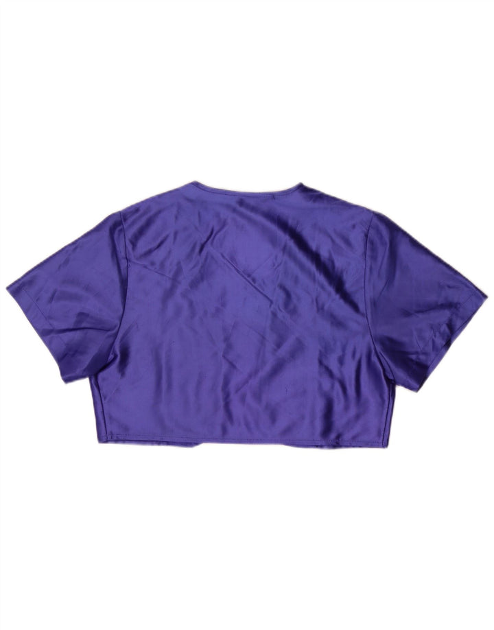 VINTAGE Womens Bolero Top EU 36 Small Purple Triacetate