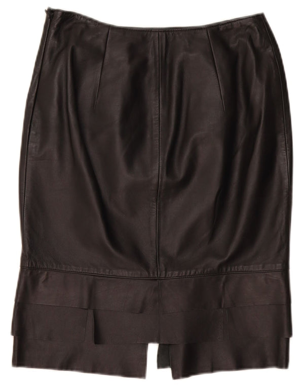 ROBERTA SCARPA Fusta pentru femei cu talie înaltă US 6 Medium W26 Piele neagră