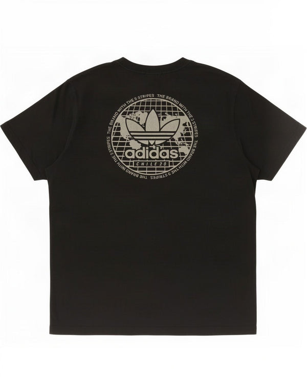 Tricou grafic Adidas pentru bărbați Top mare din bumbac negru